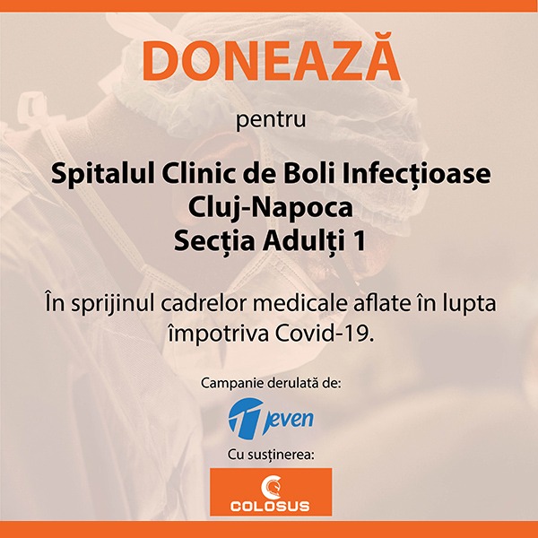 Asociația 11Even și prima platformă românească de licitații utilaje, Colosus semnează o colaborare pentru donarea de măști în contextul pandemiei